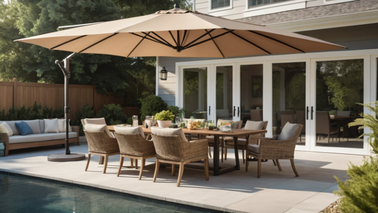 Extra Large Patio Umbrella With Base